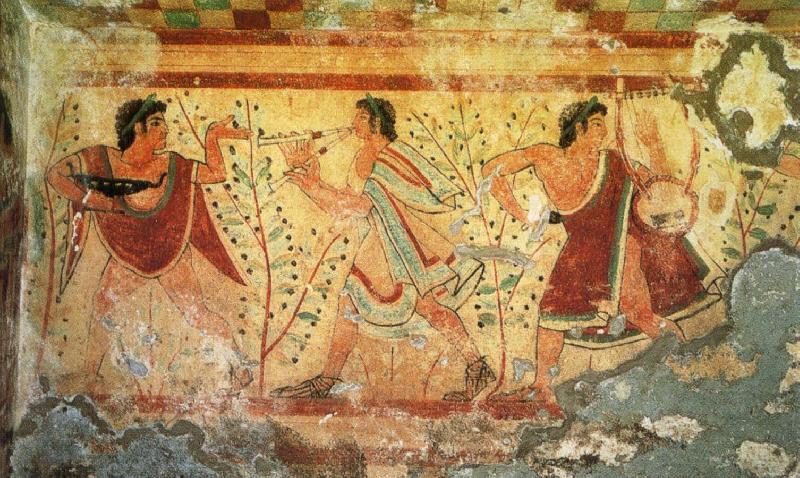 i samuel this etruscan wall oil painting image